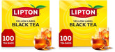 Lipton Black Tea Bags, Hot or Iced High Caffeine Tea, 100 Total Bags (Pack of 2)