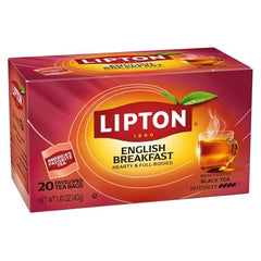 Lipton English Breakfast Tea Bags, Flavored Teabags, 20 Total Bags (Pack of 2)