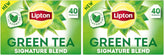 Lipton Green Tea Bags, 40 Count, Pack of 2 | Unsweetened | Contains Caffeine | With Flavonoids