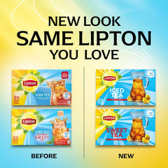 Lipton Unsweetened Iced Tea Bags, Gallon-Sized Zero Calories, 24 Total Tea Bags (Pack of 2)