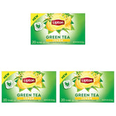 Lipton Lemon Green Tea_Bags, Flavored, Unsweetened for Hot or Iced Tea with Caffeine and Flavonoids, 20 Total Tea Bags (Pack of 3)