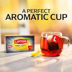 Lipton Earl Grey Black Tea Bags, Italian Citrus Bergamot Flavor, 20 Total Tea Bags (Pack of 2)