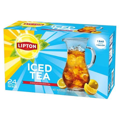 Lipton Unsweetened Iced Tea Bags, Gallon-Sized Zero Calories, 24 Total Tea Bags (Pack of 2)