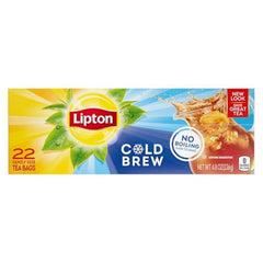 Lipton Cold Brew Family Size Tea Bags, Original & Decaf 22 CT (1ea) (Variety Pack)