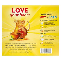 Lipton Black Tea Bags, Hot or Iced, Black tea with Caffeine, 600 Total Bags (100ct - Pack of 6)