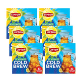 Lipton Decaf Cold Brew Family Size Tea Bags, 22 CT (Pack of 6)