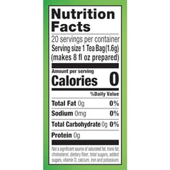 Lipton Honey Ginger Green Tea Bags 20-Count Flavored Unsweetened Hot or Iced Tea with Caffeine Flavonoids Natural Zesty Ginger Honey Aroma Rainforest Alliance Certified