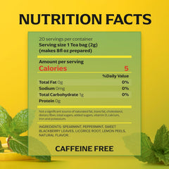 Lipton Smooth Mint with Lemon Peels Tea Bags, Caffeine Free Tea, Fruit and Herbal Tea, Individually Wrapped, 80 Total tea Bags (20ct - Pack of 4)