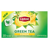 Lipton Lemon Green Tea Bags, Flavored, Unsweetened Teabags for Hot Tea or Iced Tea with Caffeine and Flavonoids, 20 Total Tea Bags