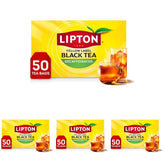 Lipton Decaf Black Tea Bags, Hot or Iced Caffeine Free Tea, 50 Tea Bags (Pack of 4)
