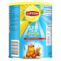 Lipton Lemon Flavor Iced Tea Mix with Reduced Sugar, Makes 28 Quarts (Pack of 2)