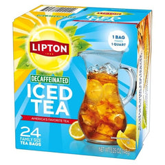 Lipton Decaf Black Iced Tea Bags, Family Size Zero Calories, 24 Total Tea Bags