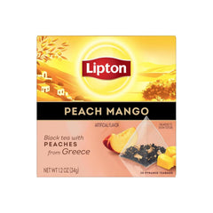 Lipton Lemon Green Tea & Peach Mango Black Tea 20CT (2ea) (Variety Pack)