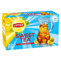 Lipton Southern Sweet Iced Tea Bags, Gallon Size Zero Calories, 22 Tea Bags (Pack of 2)