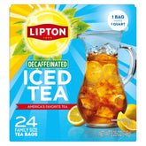 Lipton Decaf Black Iced Tea Bags, Family Size Zero Calories, 24 Total Tea Bags