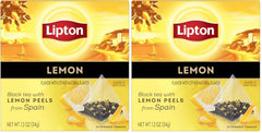 Lipton Black Tea Lemon, Pyramid Tea Bags, Flavored Teabags for a Refreshing Cup of Tea, 20 Total Tea Bags (Pack of 2)