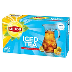 Lipton Unsweetened Iced Tea Bags, Family Size Zero Calories, 48 Tea Bags (Pack of 2)