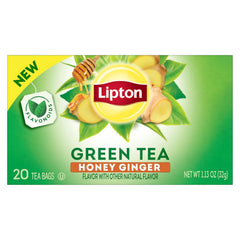 Lipton Green Tea Variety Pack, Honey Ginger, Lemon & Peach, 20 CT (3 ea)