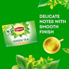 Lipton Decaf Green Tea Bags, Unsweetened Iced or Hot Tea Bags, 240 Total Tea Bags (40ct - Pack of 6)