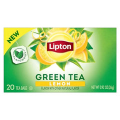 Lipton Honey Ginger Green Tea, Lemon Green Tea, & Peach Green Tea 20 CT (1ea) (Variety Pack)